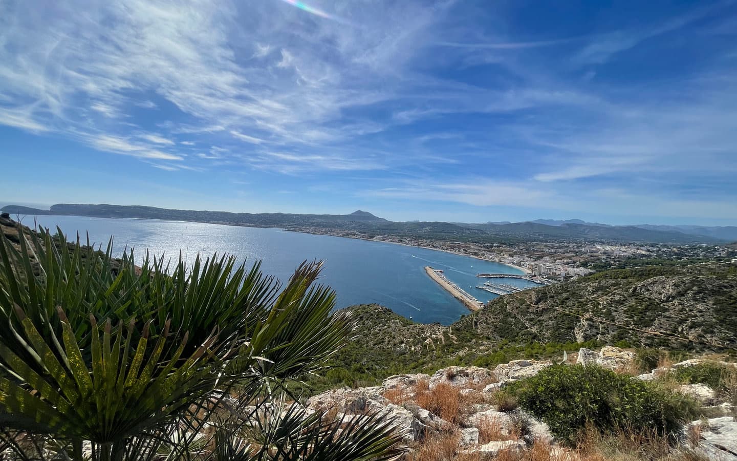 The bay of Dénia from the road to Cabo de San Antonio